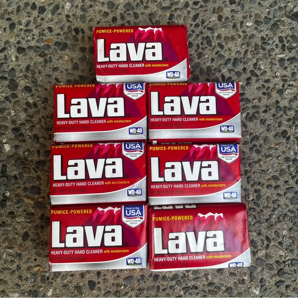 Lava Pumiced Powdered Hand Cleaner Heavy Duty Moisturizer Set Of‎ 7 Made In USA